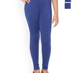 FRENCH KLEIDER Girls Pack Of 3 Mid-Rise Churidar-Length Leggings-image-65