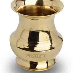 POSHIFY Brass Kamakshi Design Gold Deep - Elegant Diya Holder for Divine Ambiance-image-8