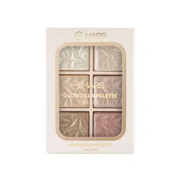 MARS Glowzilla Palette 6 Shade Long Lasting Illuminating Highlighter -12gm-Shade 02 image 3
