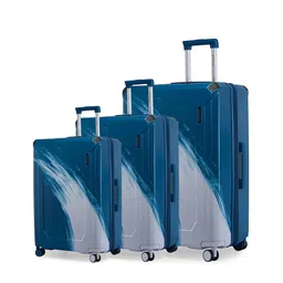 Provogue Set Of 3 Wave Printed Hard-Sided Cabin Medium & Large Trolley Bag-7