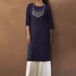 Anouk Women Floral Printed Festive Straight Kurta-image-83