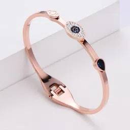 Designs & You Women Crystals Rose Gold-Plated Bangle-Style Bracelet-42