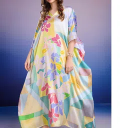 LABEL AARNA Floral Print Satin Maxi Dress-image-51