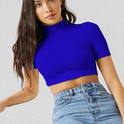 Dream Beauty Fashion Women High Neck Fitted Crop Top-picture-14