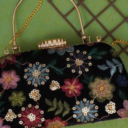 FOR THE BEAUTIFUL YOU Women Embroidered Box Clutch-84