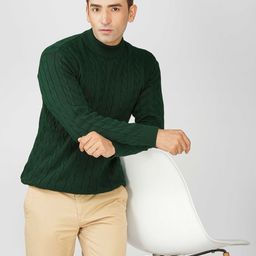 Kveto Style Redefined Men Self Design High Neck Sweater-image-46