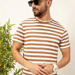 Thomas Scott Men Anti Odour Striped Round Neck T-shirt-image-24