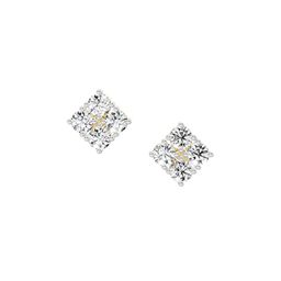 Sparkles Lab Grown Diamonds 0.85 Ct 14Kt Yellow Gold Square Stud Earrings-image-98