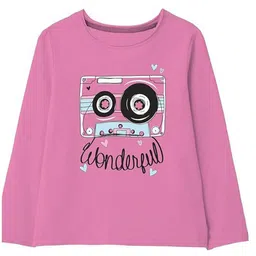Minicult Girls Pack of 2 Graphic Printed Round Neck Cotton T-shirts-picture-23