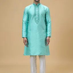 Arihant Rai Sinha Men Embroidered Regular Kurta with Churidar-image-47