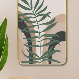 SAF Beige & Green Floral & Botanical Wooden Wall Art-image-79