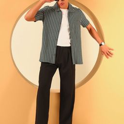 GLITO Men Multi Stripes Opaque Striped Casual Shirt-image-37