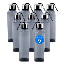 Aura Black 9 Piece Plastic Solid Water Bottle-1000ML-image-50