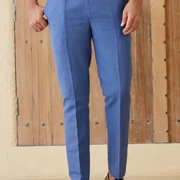 MR BUTTON Men Tailored Pleated Trousers-picture-1