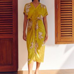 AND Women Floral Print Short Sleeves V-Neck Midi Dress-image-31