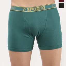 Sporto by Macho Pack Of 3 Mid-Rise Long Trunks-picture-13