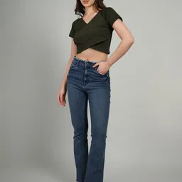 Gora Glama Women's Solid Crop Wrap top-image-8