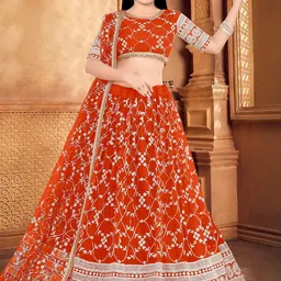 F Plus Fashion Net Semi-Stitched Lehenga Choli-picture-27