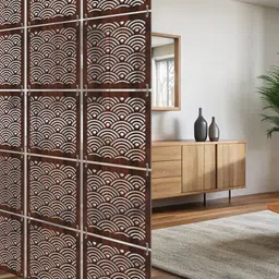 RANDOM Brown Geometric Window Blinds image 2