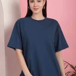 Metronaut Women Graphic Printed Round Neck Cotton Oversized T-shirt-image-64
