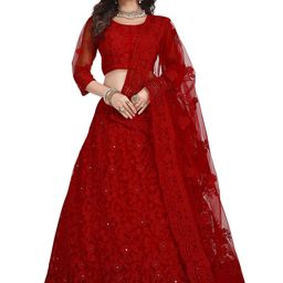 Warthy Ent Embroidered Semi-Stitched Lehenga With Unstitched Blouse With Dupatta image 2