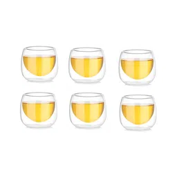 Baskety Transparent Solid Glass Glossy Mugs Set of Cups and Mugs-11