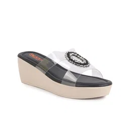 FAUSTO Women Open Toe EmbellishedWedge Sandals-15