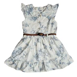 BAESD Floral Print Flutter Sleeve Shirt Dress-67