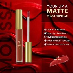 Neyah Luxe Matte Long Lasting Smudge Proof Liquid Lipstick - 2 ml - Mocha 113 image 2