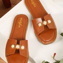 VALIOSAA Women Embellished Open Toe Flats-picture-17