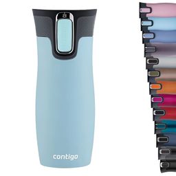 Contigo Turquoise Blue Single Stainless Steel Printed Double Wall Vacuum Water Bottle-image-33