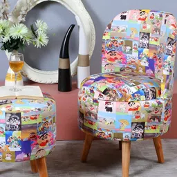 Shadowkart Set Of 2 Blue & Red Printed PouffesOttomans-1