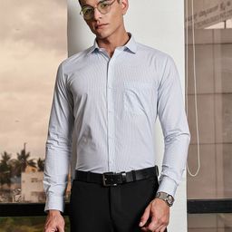 INVICTUS Premium Micro Ditsy Printed Spread Collar Cotton Slim Fit Formal Shirt-image-42