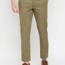Basics Men Textured Slim Fit Trousers-image-75