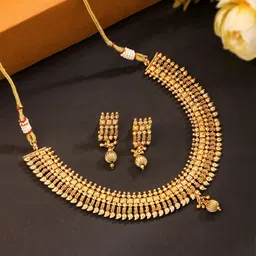 Yellow Chimes Gold-Plated Choker Jewellery Set-58