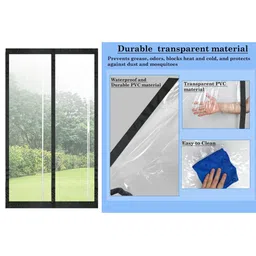 Stylista Transparent Insulated Magnetic Door Curtain - 30 x 86 inch - PVC thickness 0.2mm-image-56