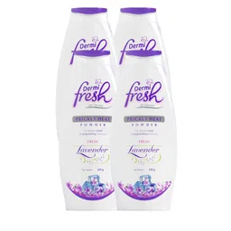 DERMIFRESH Set Of 4 Fresh Prickly Heat Powder For Long Lasting Cooling Lavender 150 g Each-0