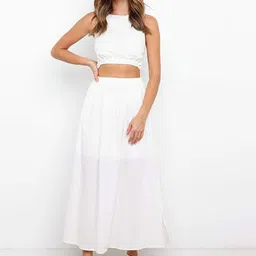JC Mode Flared Midi Skirt-image-74