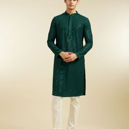 Diwas by Manyavar Men Embroidered Sequinned Kurta-image-73
