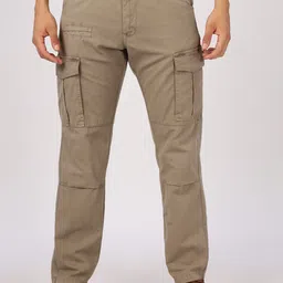 NEVER NEUD Men Dyed Bulky Relaxed Cotton Cargos Trousers-image-51