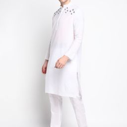 PulseIQ Men Ethnic Motifs Printed Regular Kurta with Pyjamas image 4