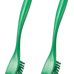 ARPANA BRIGHT Green & White 2 Pieces Brush Bathroom Accessories-57