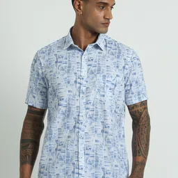 MARTIN SMITH Men Comfort Printed Casual Shirt-image-10