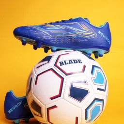 Nivia Men Blue and Sky Blue Neuron Football Shoes-picture-31
