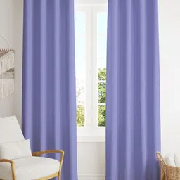 Parda Online Lavender Set of 2 Black Out Window Curtain-image-0