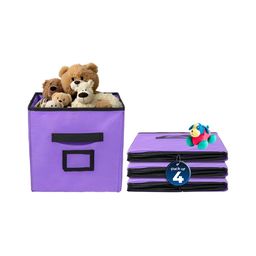 Aura Purple Set of 4 Regular Multi-Utility Organisers-52