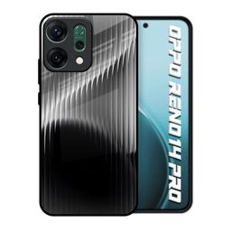 QRIOH Monochrome Arc Printed Oppo Reno14 Pro 5G Glass Back Case Mobile Accessories-picture-15