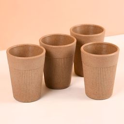eha Beige Set Of 4 Textured Matte Chai Cups-image-60