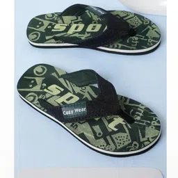 Cozy Wear Men Green Flip Flops-picture-46
