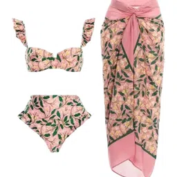 Alamode By Akanksha Travis Bikini With Sarong-image-80